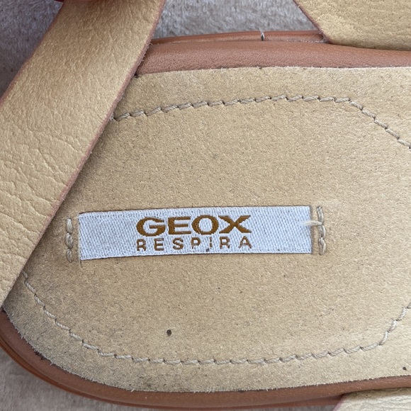 GEOX respira gold metallic and skin/nude color (pale rose) breathing sandal 39.5 - Picture 9 of 13